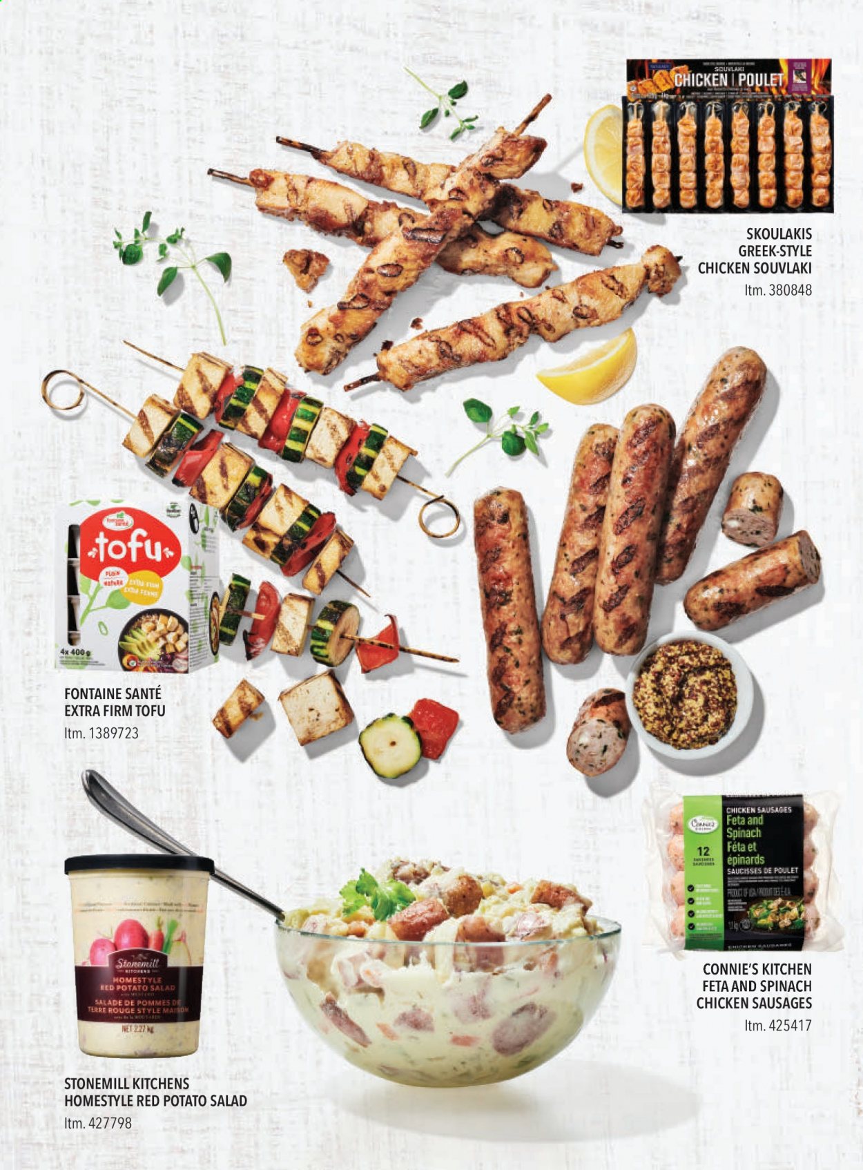thumbnail - Circulaire Costco - 01 Mai 2021 - 30 Juin 2021 - Produits soldés - salade, poulet, viande de poulet, saucisse, tofu, épinard, féta. Page 57.