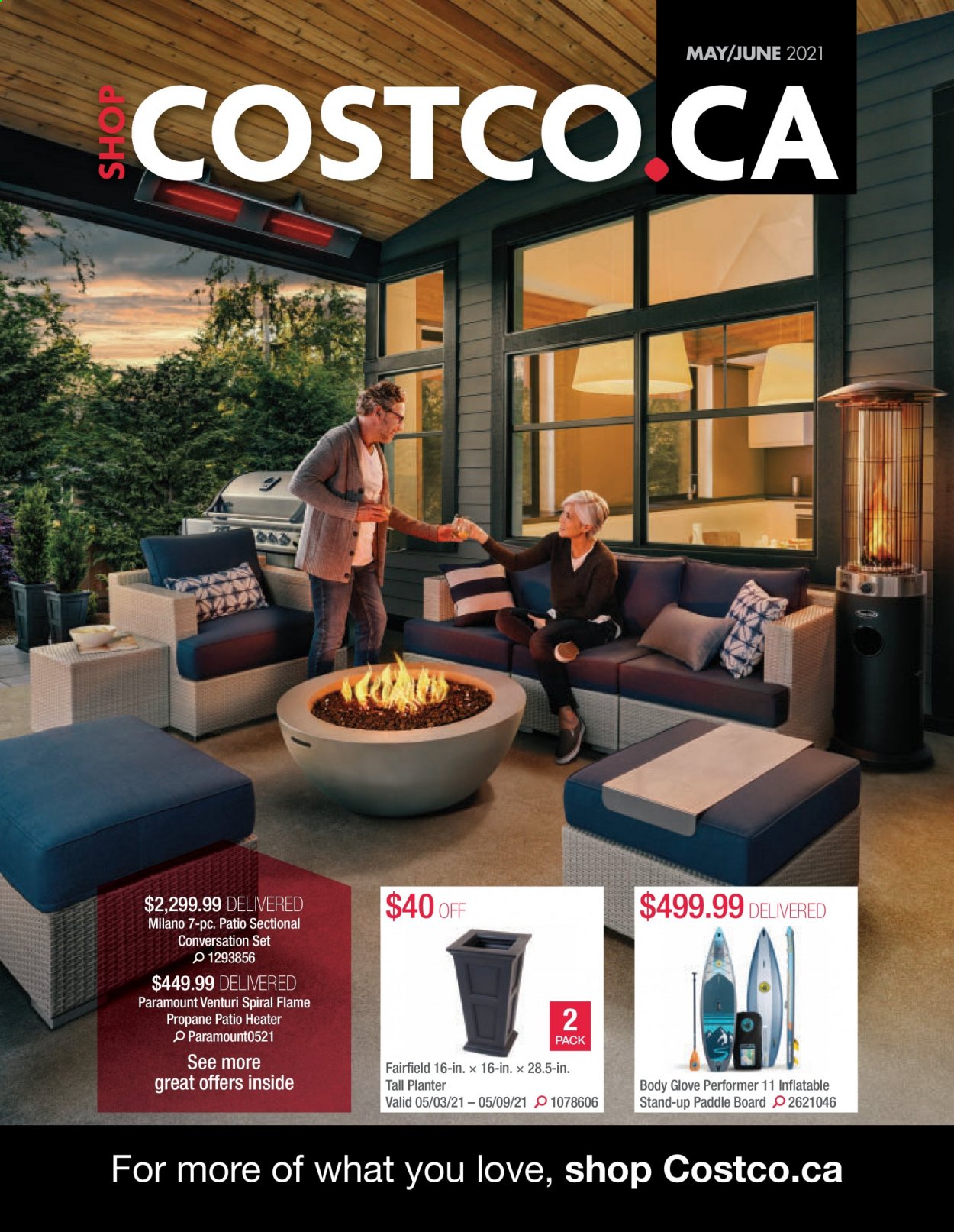 thumbnail - Costco Flyer - May 01, 2021 - June 30, 2021 - Sales products - paddleboard, heater. Page 1.