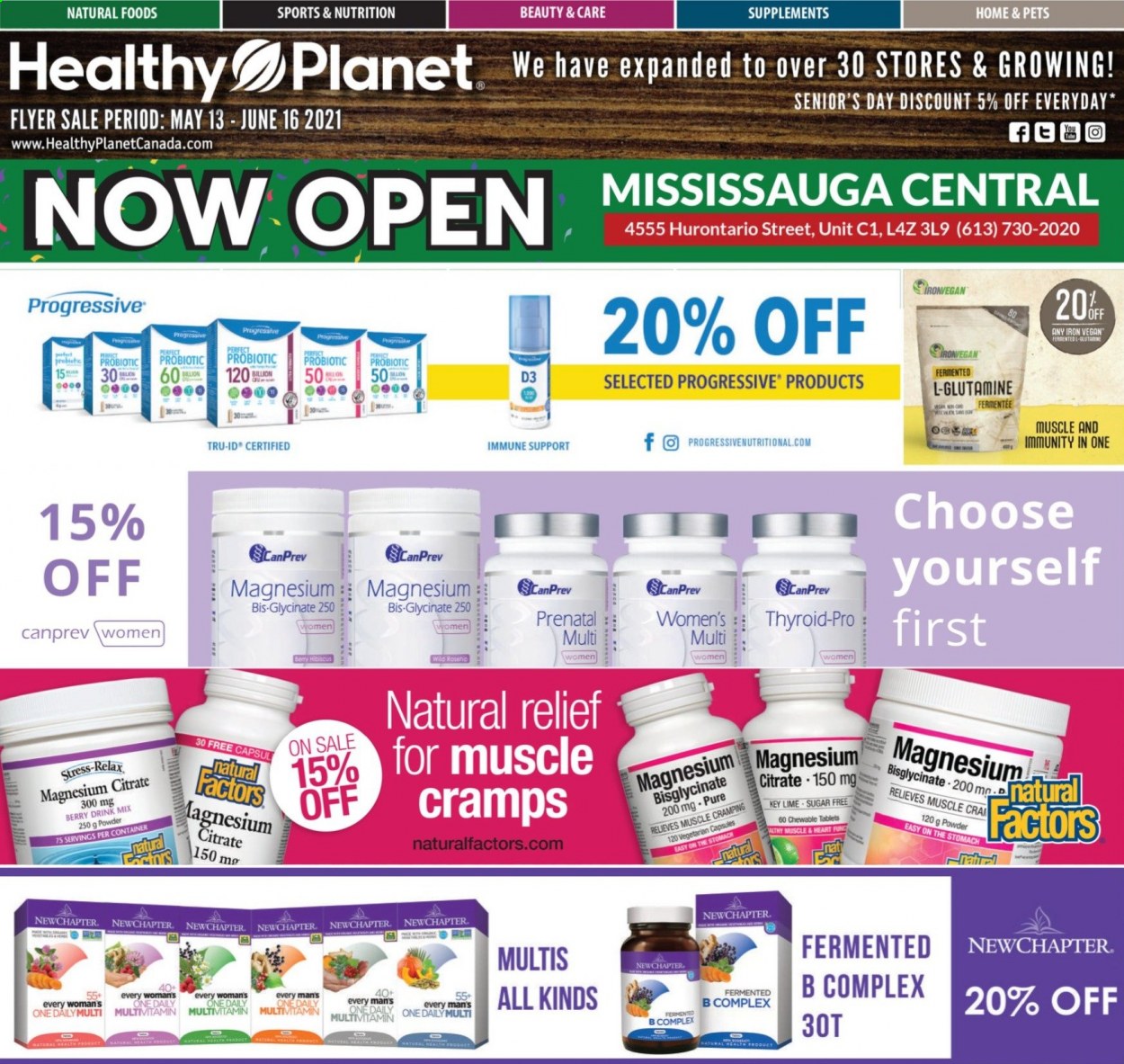 thumbnail - Healthy Planet Flyer - May 13, 2021 - June 16, 2021 - Sales products - magnesium, Prenatal, vitamin D3, one daily. Page 1.