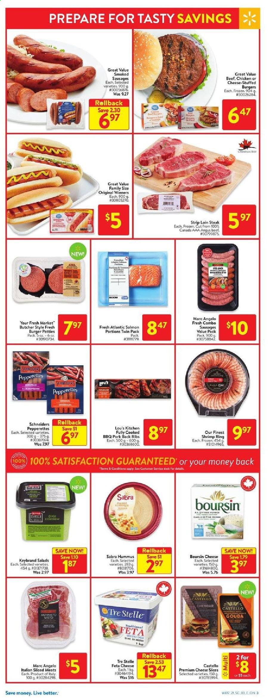 thumbnail - Circulaire Walmart - 20 Mai 2021 - 26 Mai 2021 - Produits soldés - Boursin, steak, féta. Page 3.