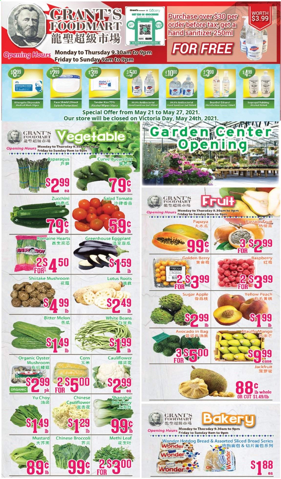 thumbnail - Circulaire Grant's Foodmart - 21 Mai 2021 - 27 Mai 2021 - Produits soldés - asperge, melon, Lotus, LU, Bitter. Page 1.