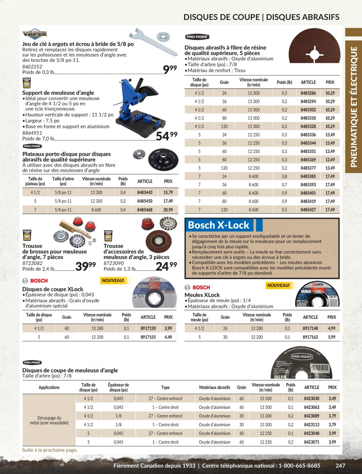 thumbnail - Princess Auto Flyer - Sales products - Bosch. Page 249.