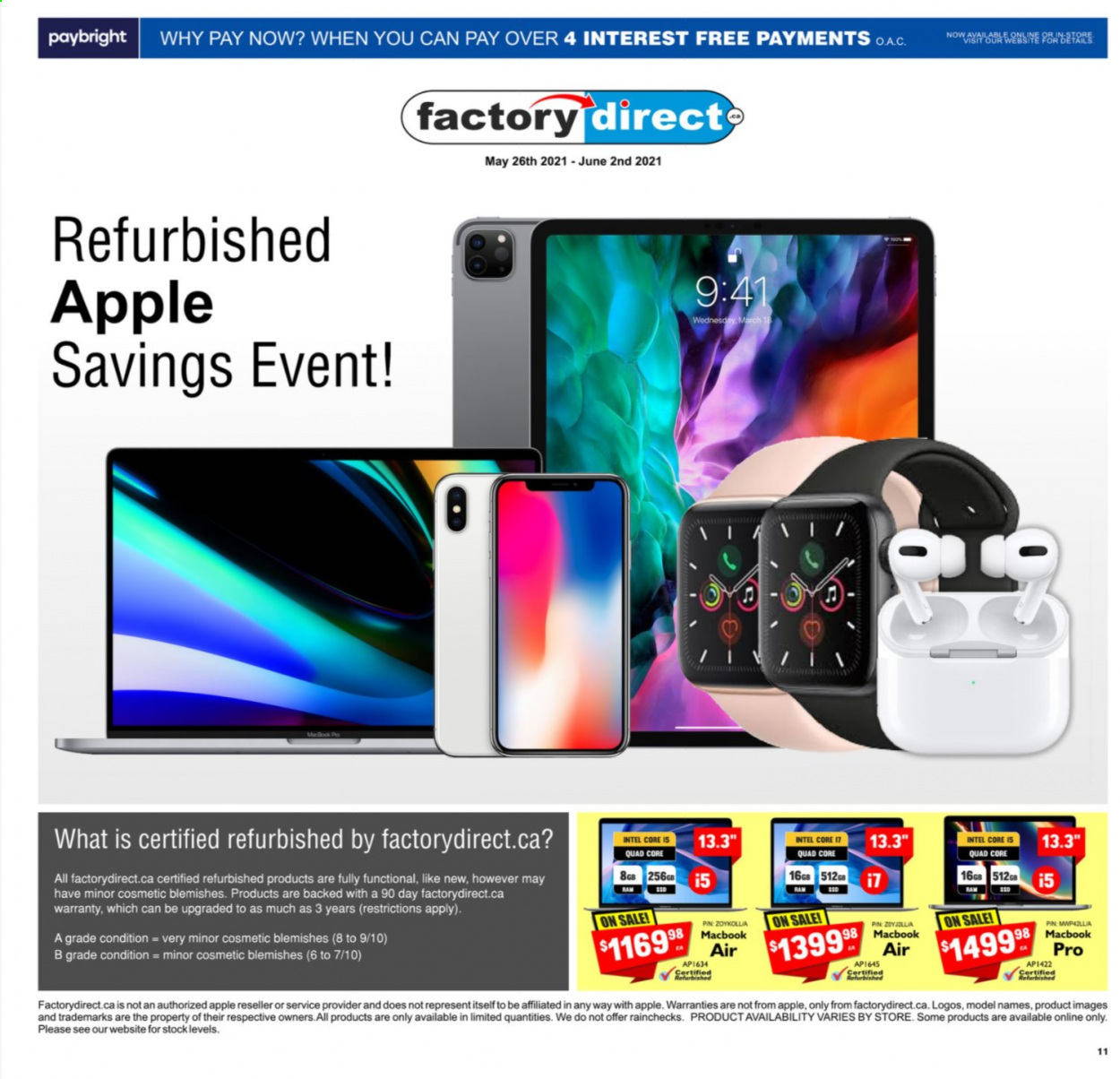 thumbnail - Factory Direct Flyer - May 26, 2021 - June 02, 2021 - Sales products - Intel, pin, MacBook. Page 1.