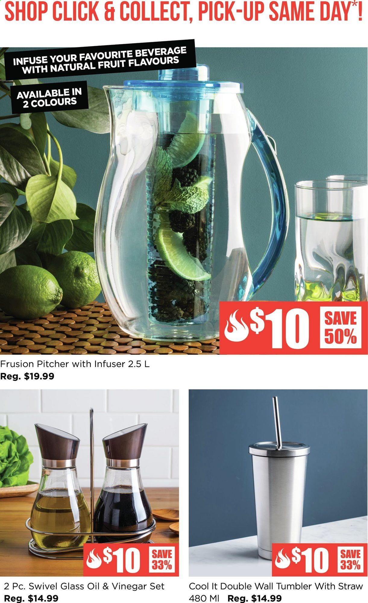 thumbnail - Kitchen Stuff Plus Flyer - June 28, 2021 - July 04, 2021 - Sales products - tumbler, pitcher, straw. Page 2.