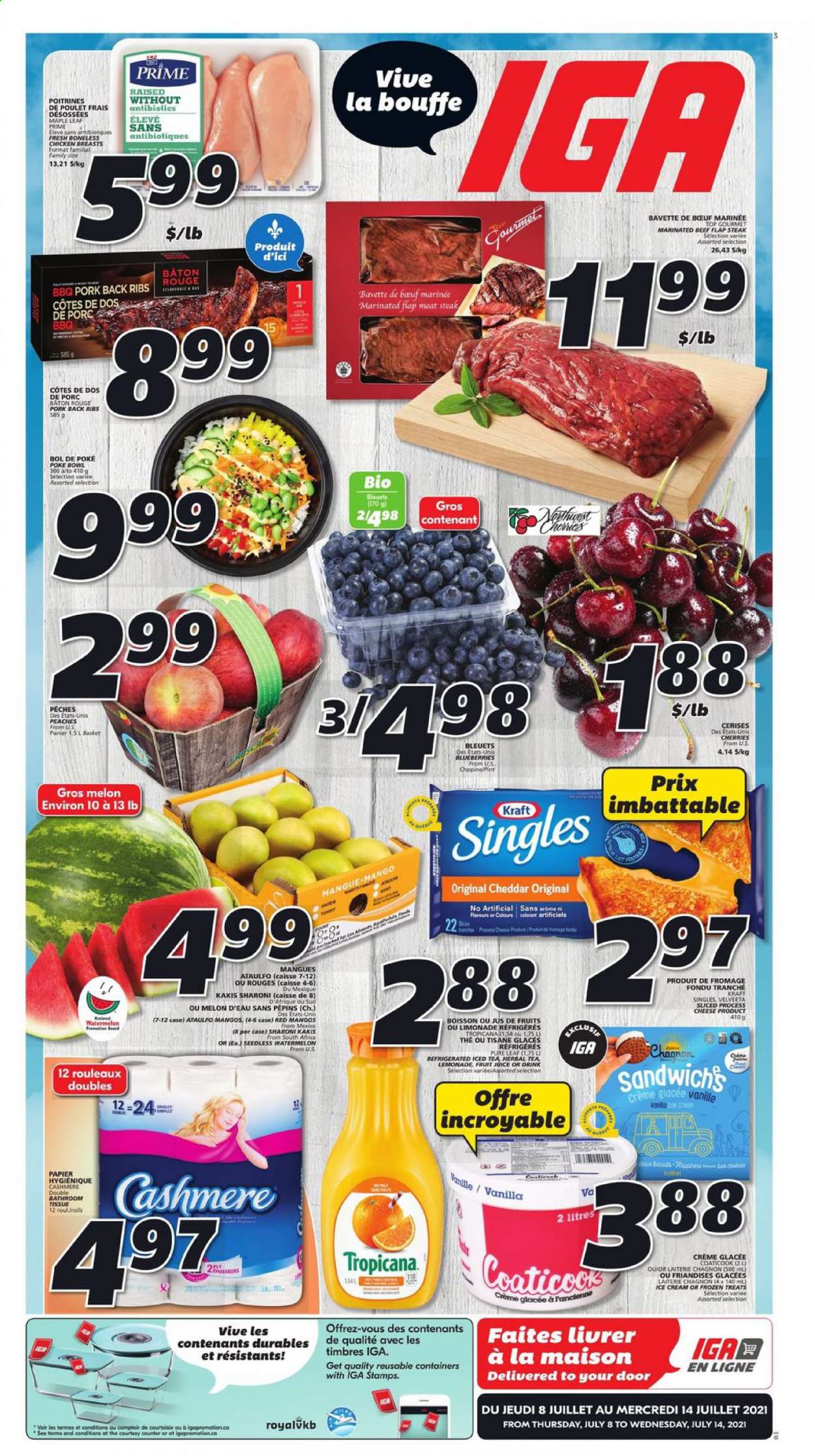 IGA flyer - July 08, 2021 - July 14, 2021. Page 1