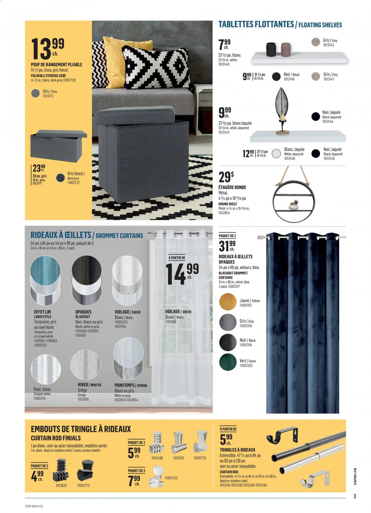 thumbnail - Canac Flyer - July 08, 2021 - July 14, 2021 - Sales products - shelves, blackout. Page 3.