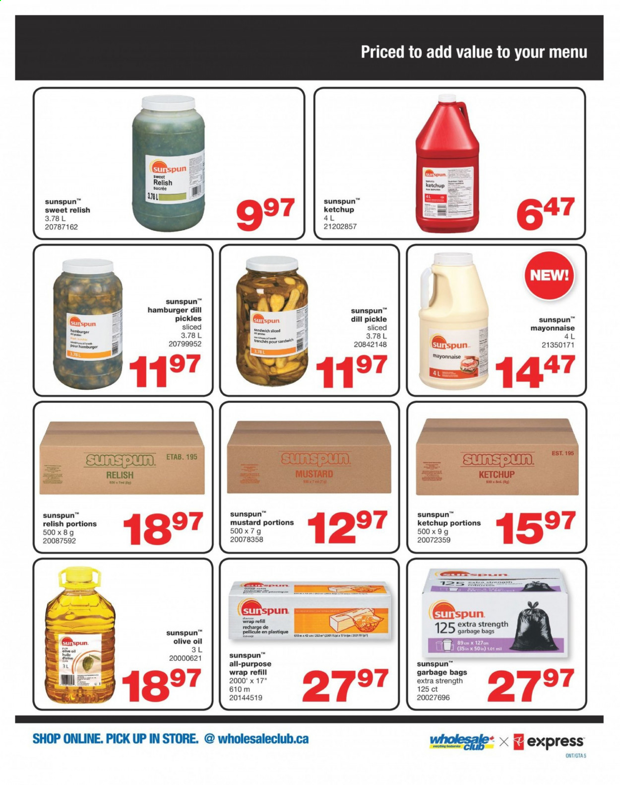 thumbnail - Wholesale Club Flyer - July 08, 2021 - September 08, 2021 - Sales products - Dole, sandwich, hamburger, mayonnaise, dill pickle, pickles, dill, mustard, olive oil, oil, bag. Page 5.