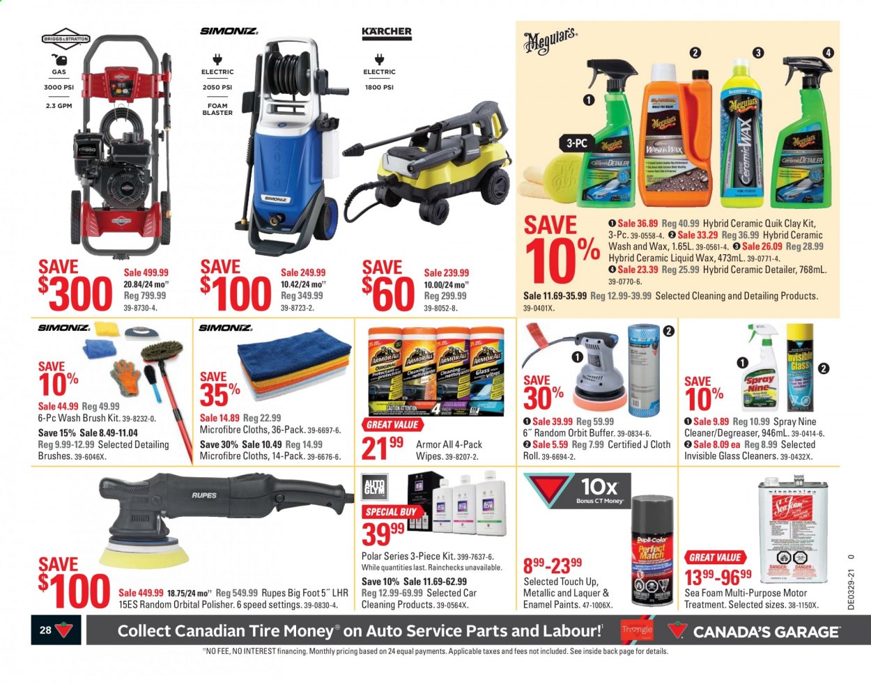 thumbnail - Canadian Tire Flyer - July 16, 2021 - July 22, 2021 - Sales products - wipes, cleaner, Armor All, car cleaning products, degreaser. Page 27.
