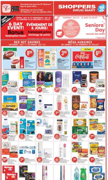 Shoppers Drug Mart Flyer - July 17, 2021 - July 23, 2021.