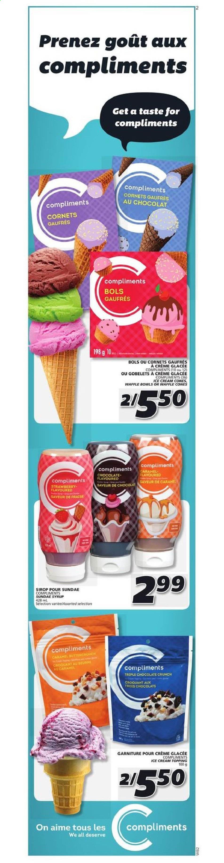 thumbnail - IGA Flyer - July 22, 2021 - July 28, 2021 - Sales products - ice cream, topping, caramel, syrup. Page 15.