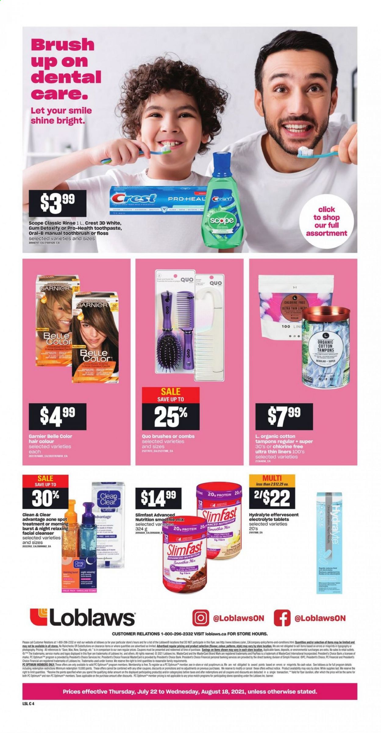 Loblaws flyer - July 22, 2021 - August 18, 2021. Page 4