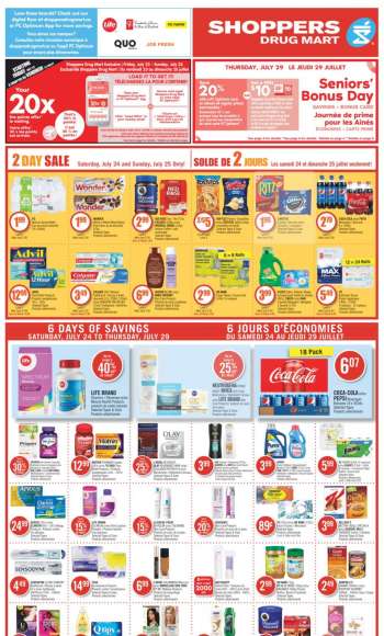 Shoppers Drug Mart Flyer - July 24, 2021 - July 29, 2021.