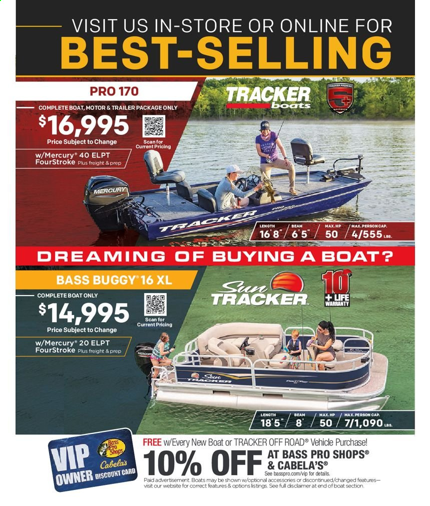 thumbnail - Bass Pro Shops Flyer - Sales products - boat, Bass Pro. Page 20.