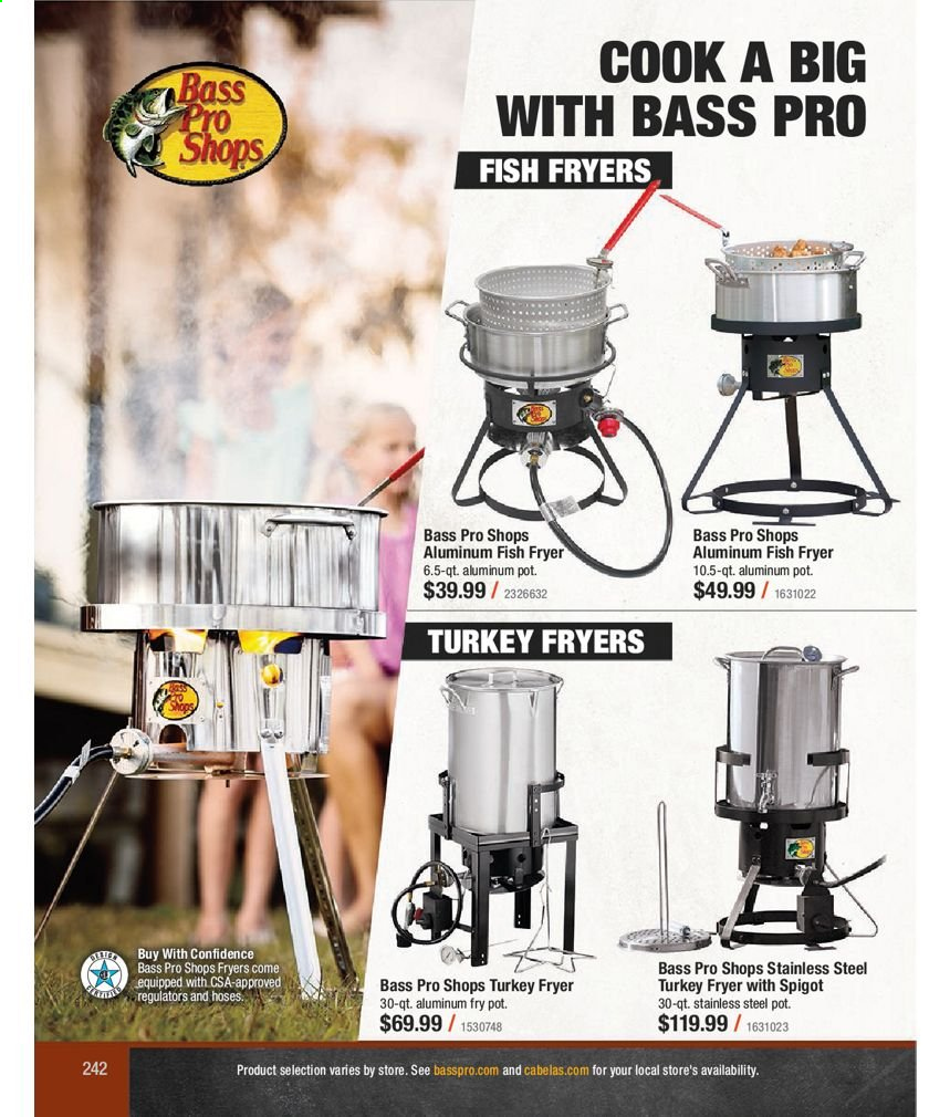 thumbnail - Bass Pro Shops Flyer - Sales products - Bass Pro, pot. Page 242.