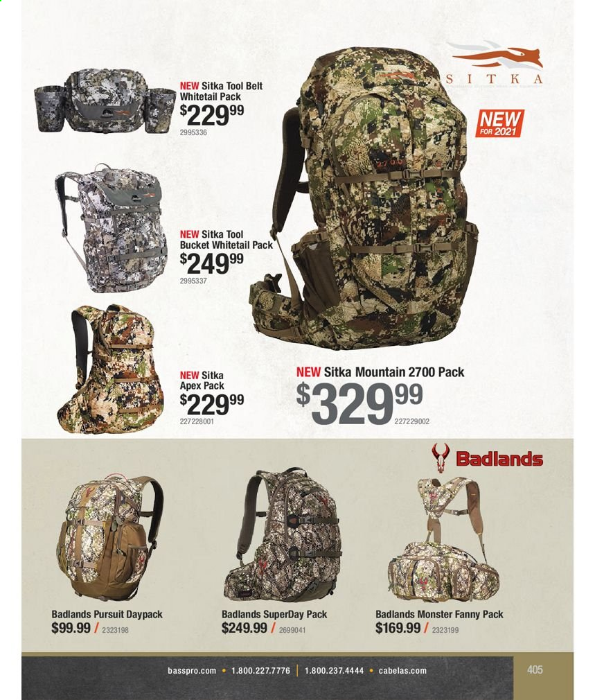 thumbnail - Bass Pro Shops Flyer - Sales products - belt. Page 405.