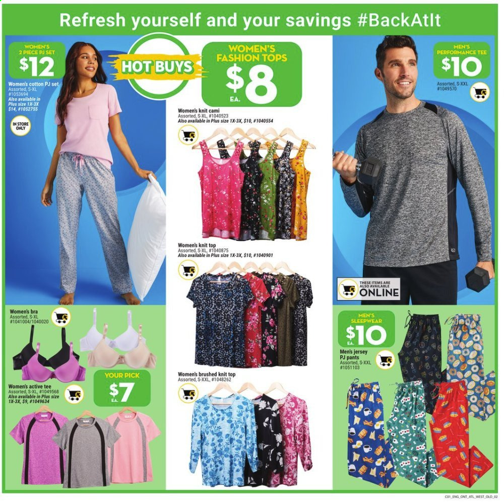 thumbnail - Giant Tiger Flyer - August 04, 2021 - August 10, 2021 - Sales products - pants, tops, jersey, bra, sleepwear. Page 2.