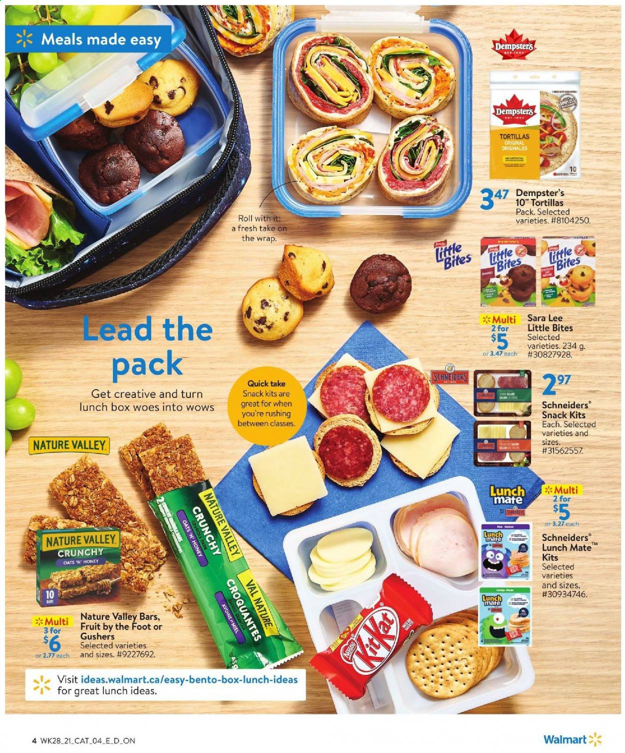 thumbnail - Circulaire Walmart - 05 Août 2021 - 08 Septembre 2021 - Produits soldés - tortilla, granola. Page 4.