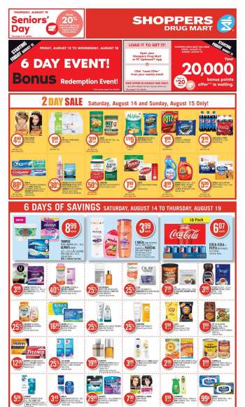 Shoppers Drug Mart Flyer - August 14, 2021 - August 19, 2021.