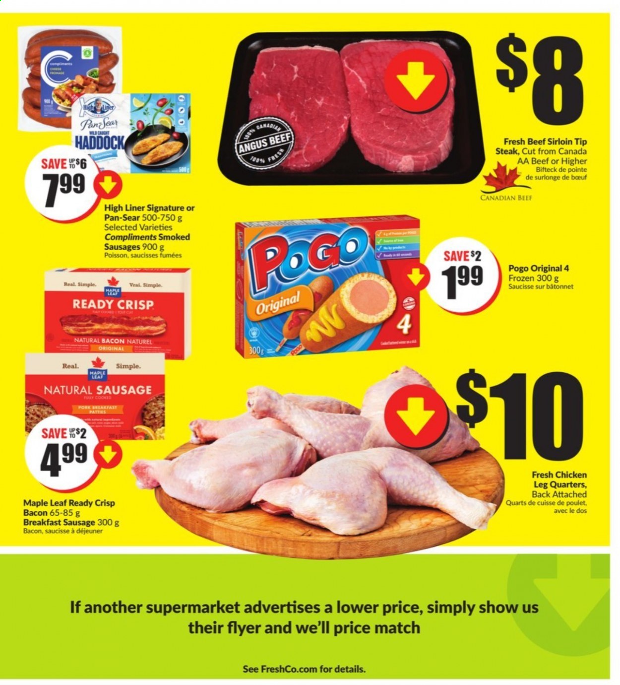 thumbnail - Circulaire Chalo! FreshCo. - 12 Août 2021 - 18 Août 2021 - Produits soldés - viande de poulet, saucisse, steak, haddock. Page 3.