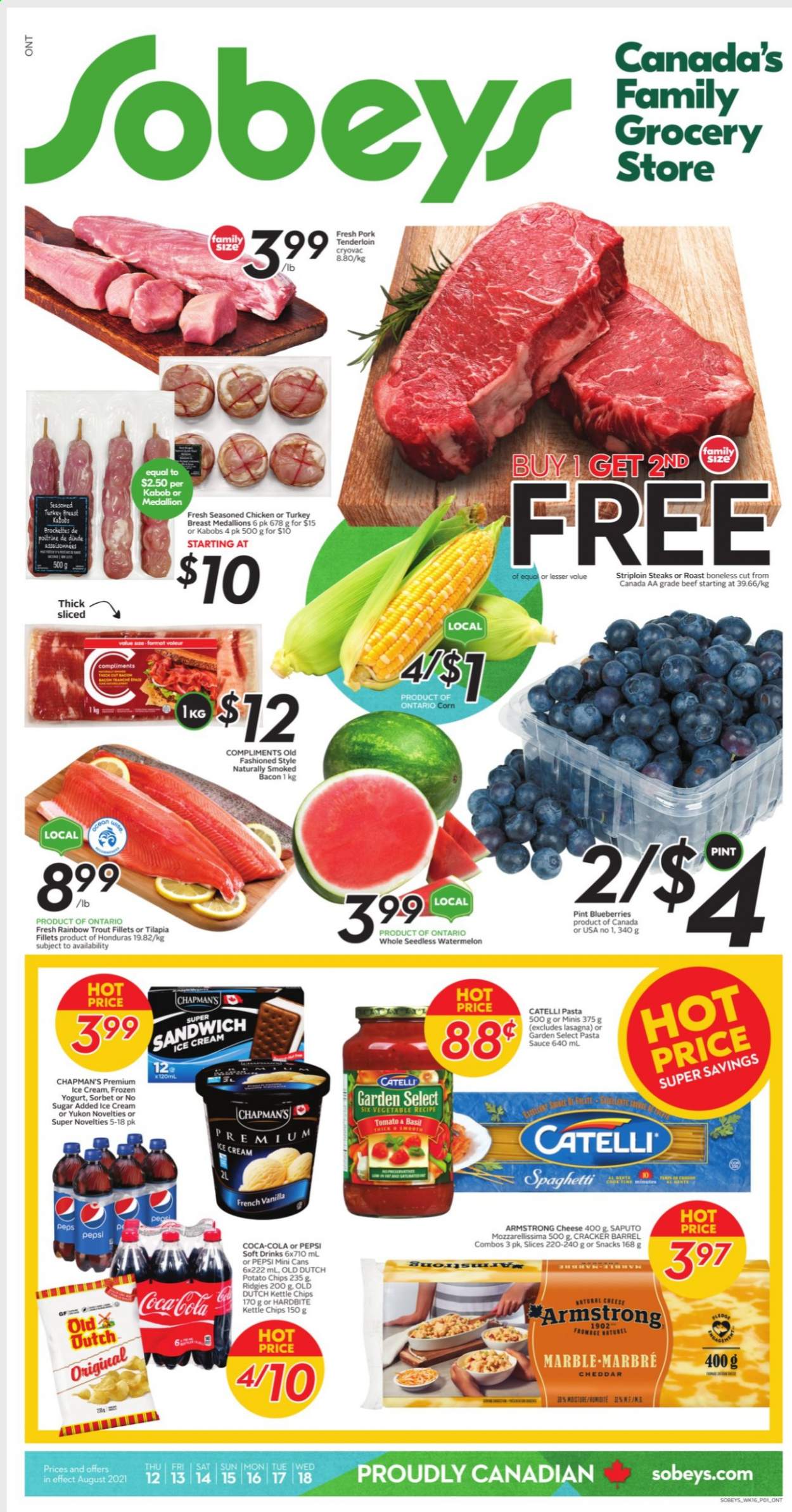 Sobeys flyer - August 12, 2021 - August 18, 2021. Page 1
