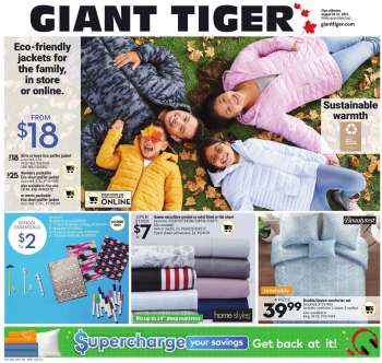 Giant Tiger Flyer - August 25, 2021 - August 31, 2021.