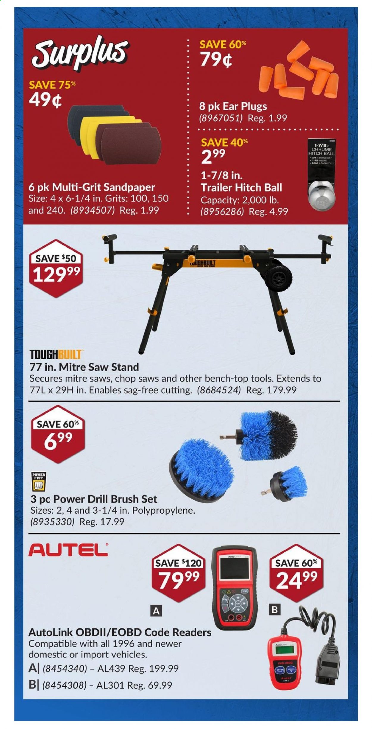 thumbnail - Princess Auto Flyer - August 31, 2021 - September 12, 2021 - Sales products - drill, brush set, saw stand, trailer. Page 2.
