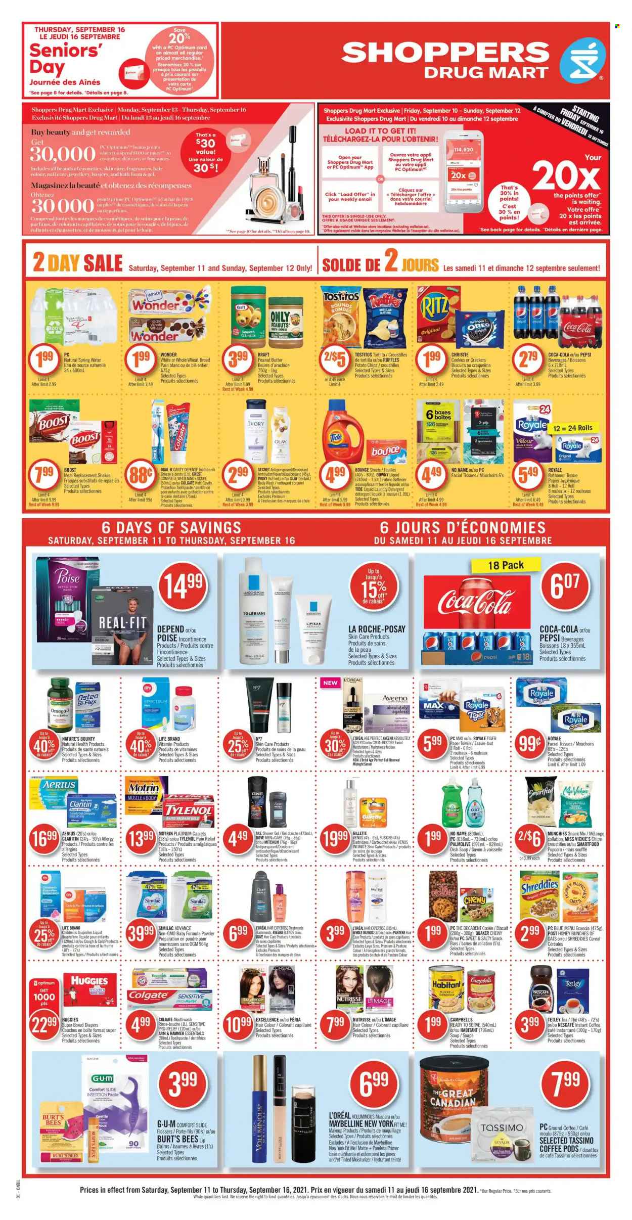 Shoppers Drug Mart flyer - September 11, 2021 - September 16, 2021. Page 1