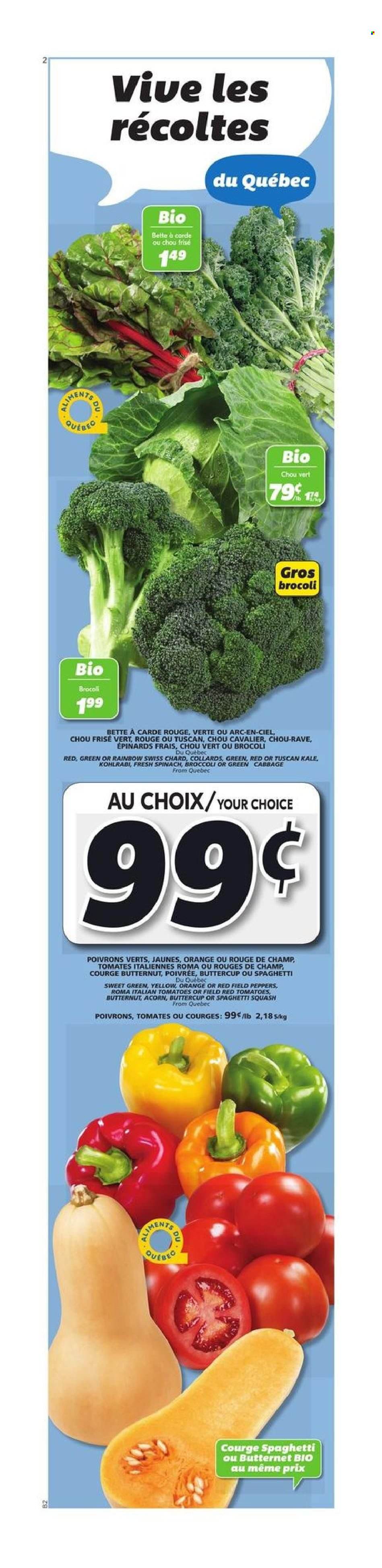 thumbnail - IGA Flyer - September 16, 2021 - September 22, 2021 - Sales products - broccoli, butternut squash, spinach, kale, oranges. Page 9.