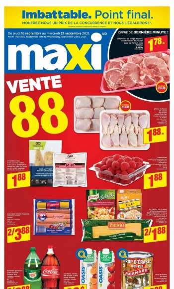 Circulaire Maxi - 16 Septembre 2021 - 22 Septembre 2021.