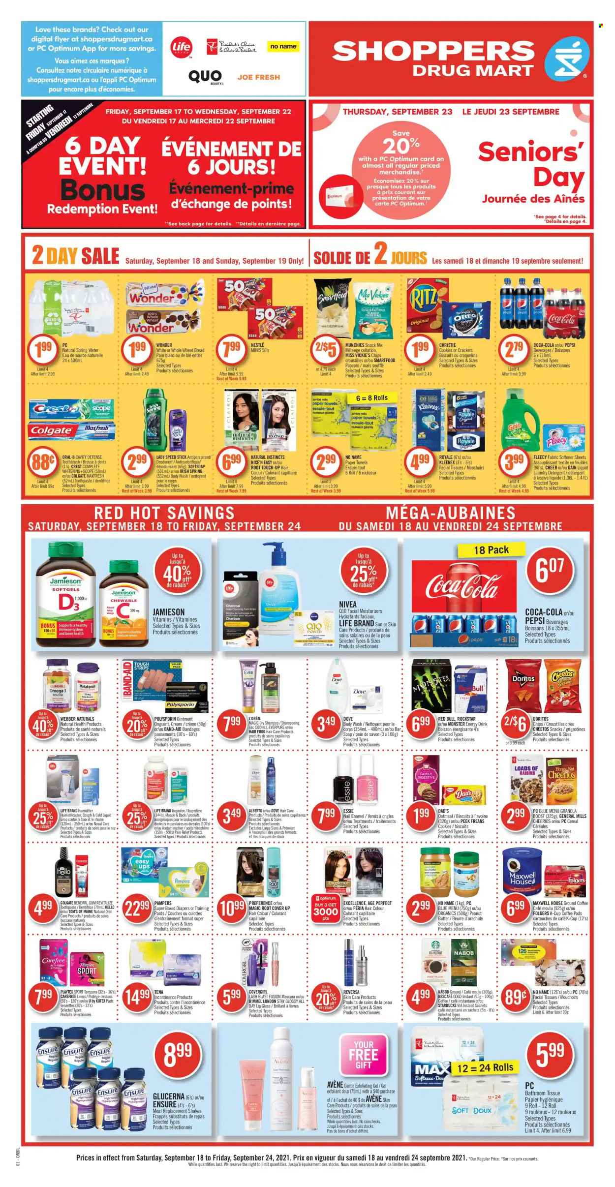 Shoppers Drug Mart flyer - September 18, 2021 - September 24, 2021. Page 1