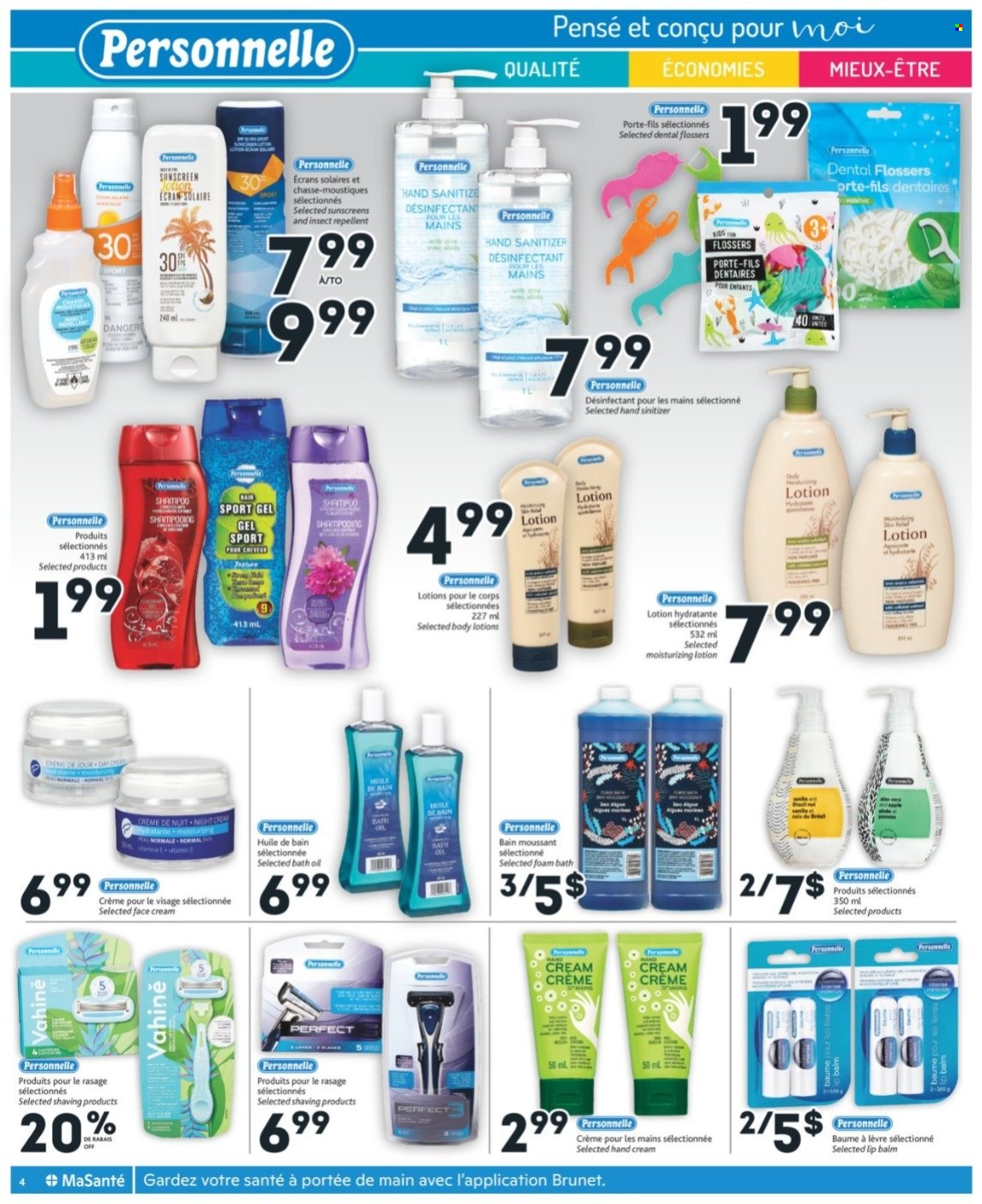 thumbnail - Brunet Flyer - September 23, 2021 - October 06, 2021 - Sales products - bath oil, bath foam, lip balm, face cream, body lotion, hand cream, hand sanitizer, repellent, shampoo. Page 4.