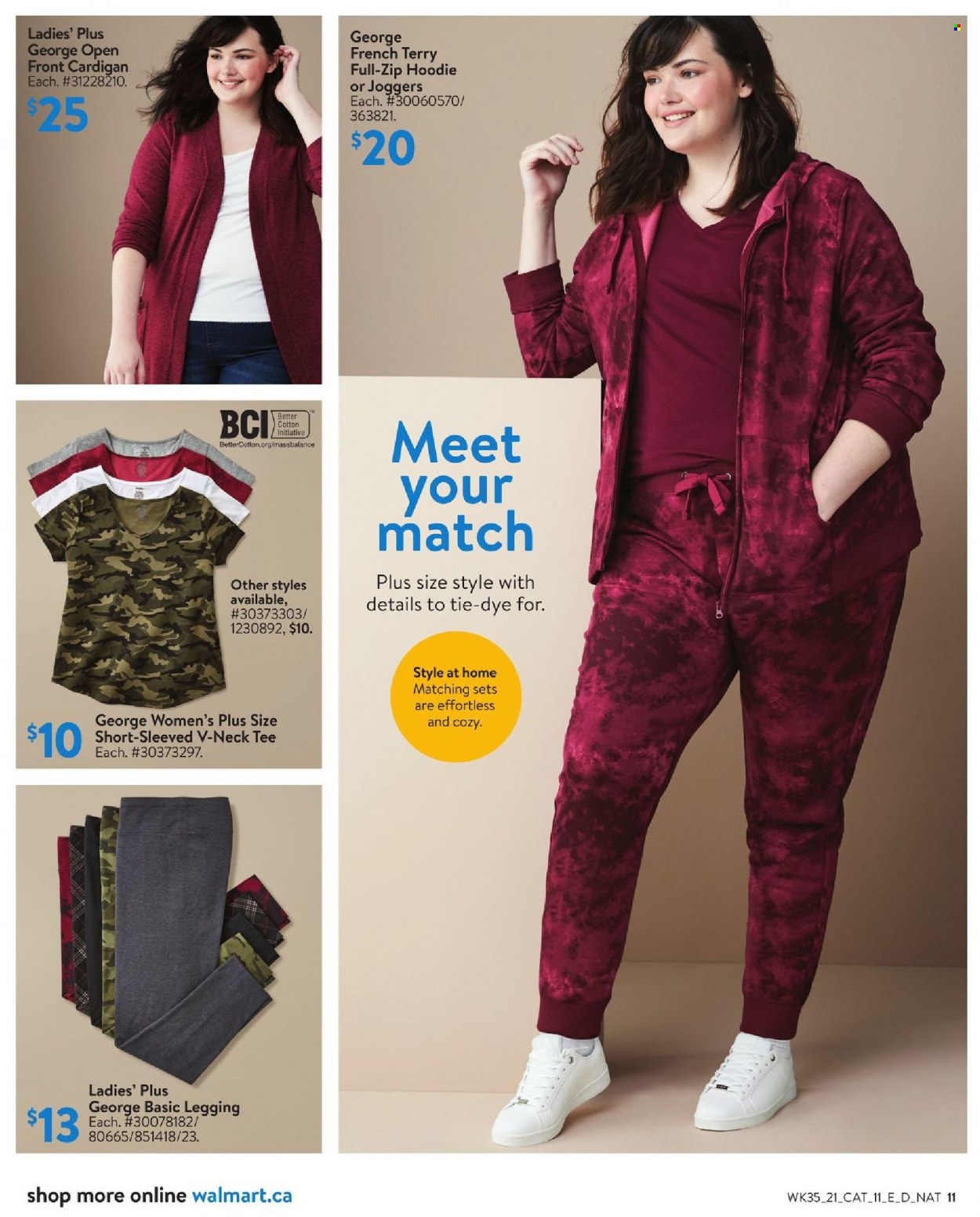 thumbnail - Walmart Flyer - September 23, 2021 - October 20, 2021 - Sales products - hoodie, joggers, cardigan. Page 11.