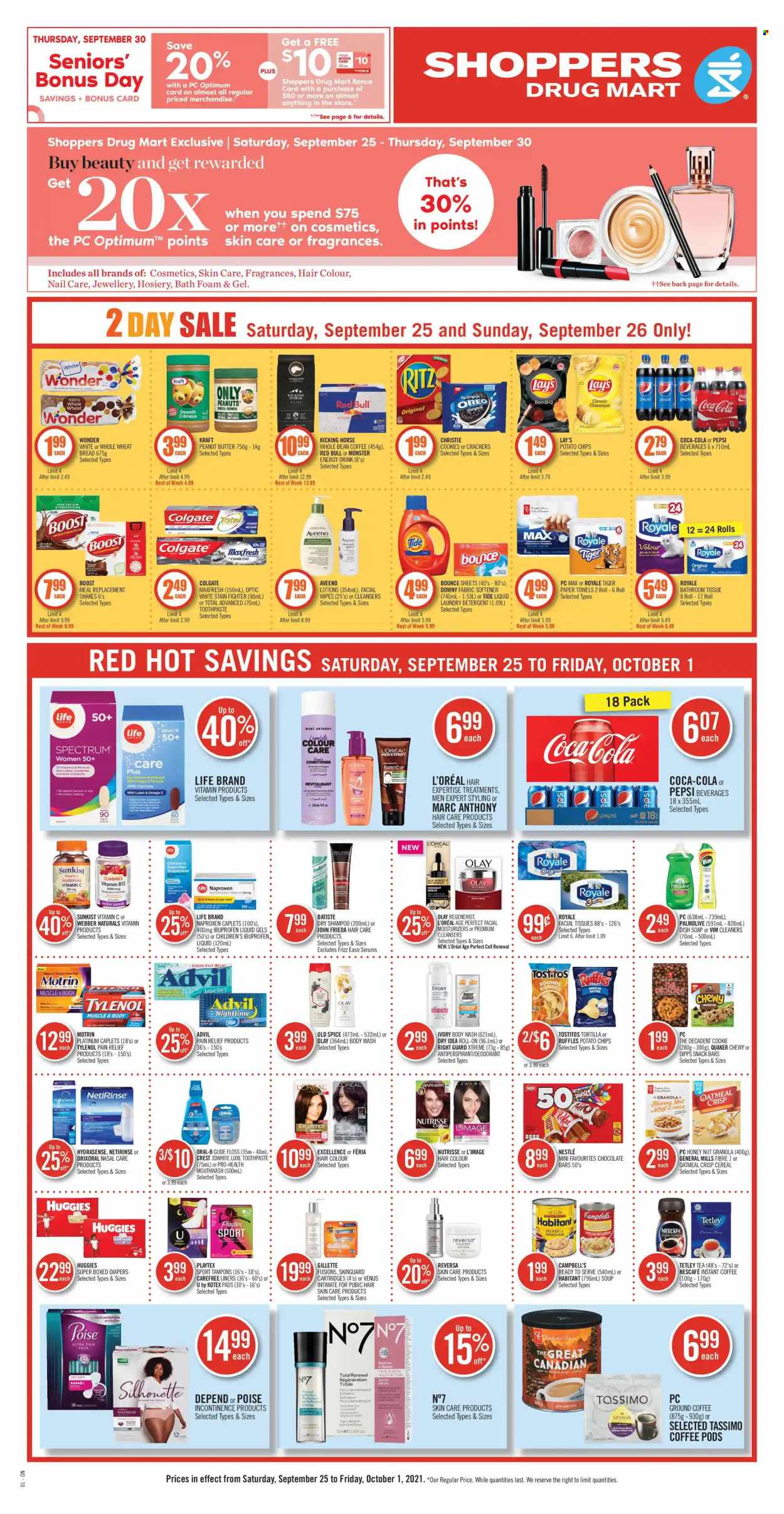 Shoppers Drug Mart flyer - September 25, 2021 - October 01, 2021. Page 1