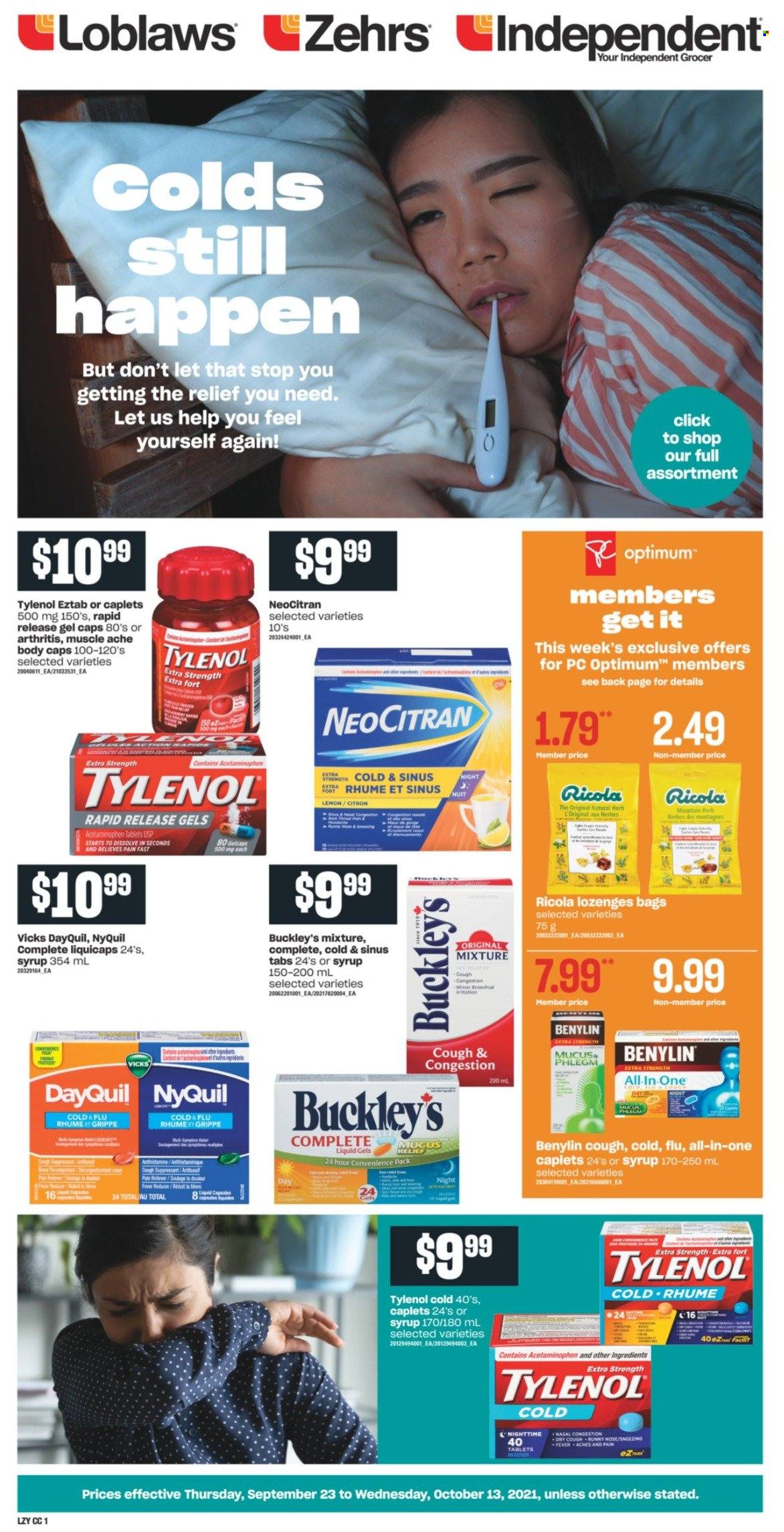 Independent flyer - September 23, 2021 - October 13, 2021. Page 1