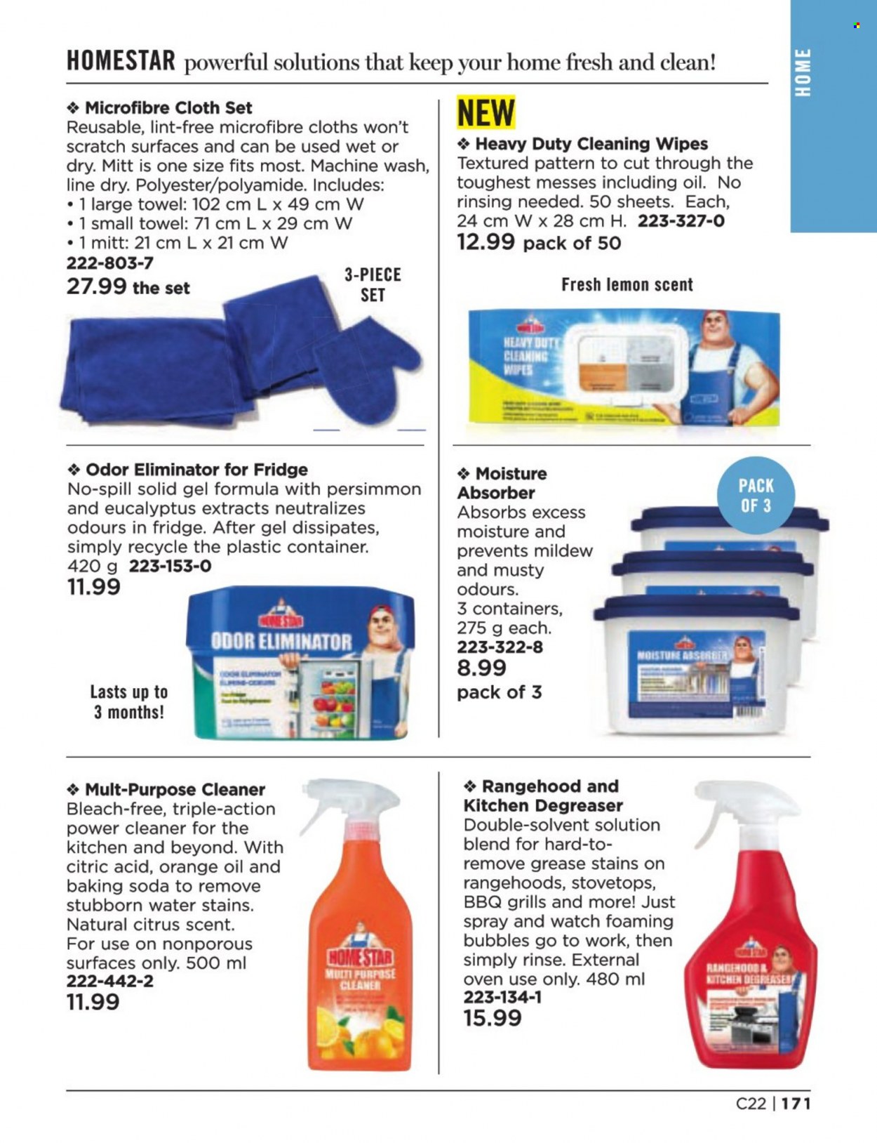 thumbnail - Avon Flyer - Sales products - cleansing wipes, wipes, cleaner, bleach, odor eliminator, towel, watch. Page 171.