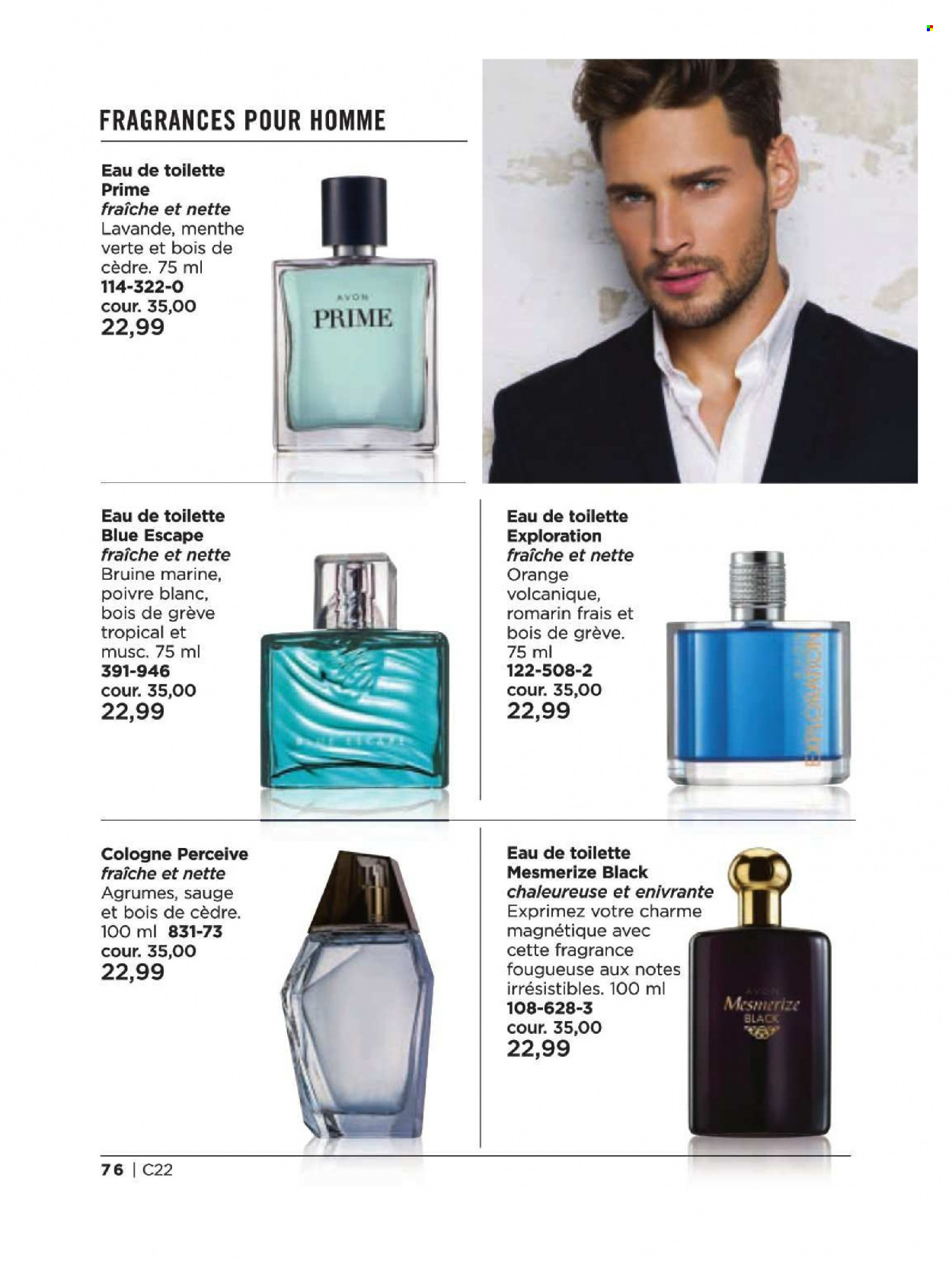 thumbnail - Avon Flyer - Sales products - cologne, fragrance, eau de toilette. Page 76.