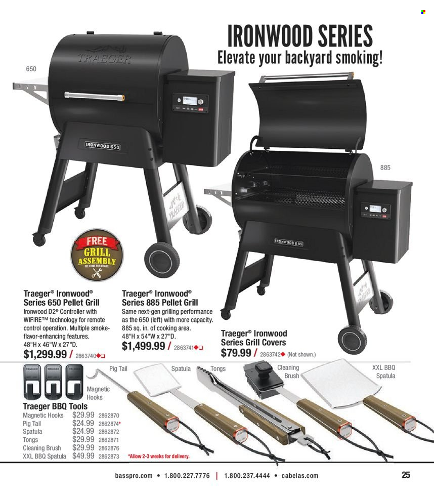 thumbnail - Bass Pro Shops Flyer - Sales products - remote control, grill, pellet grill. Page 25.