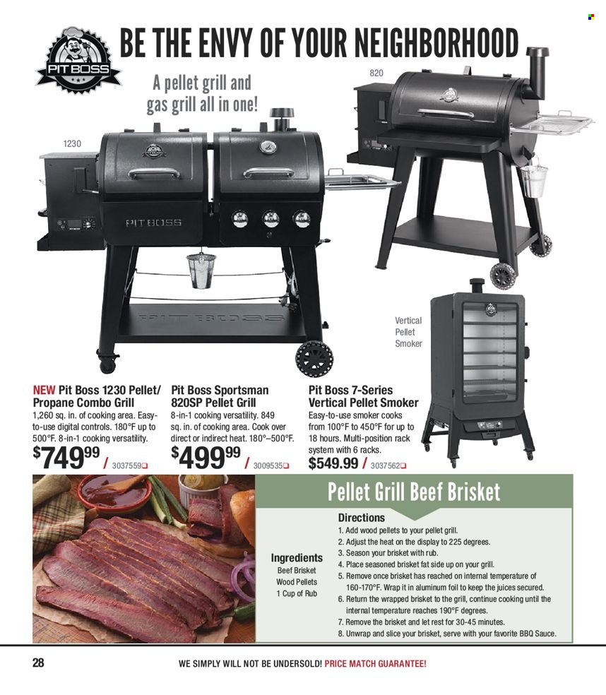 thumbnail - Bass Pro Shops Flyer - Sales products - gas grill, grill, smoker, pellet grill. Page 28.