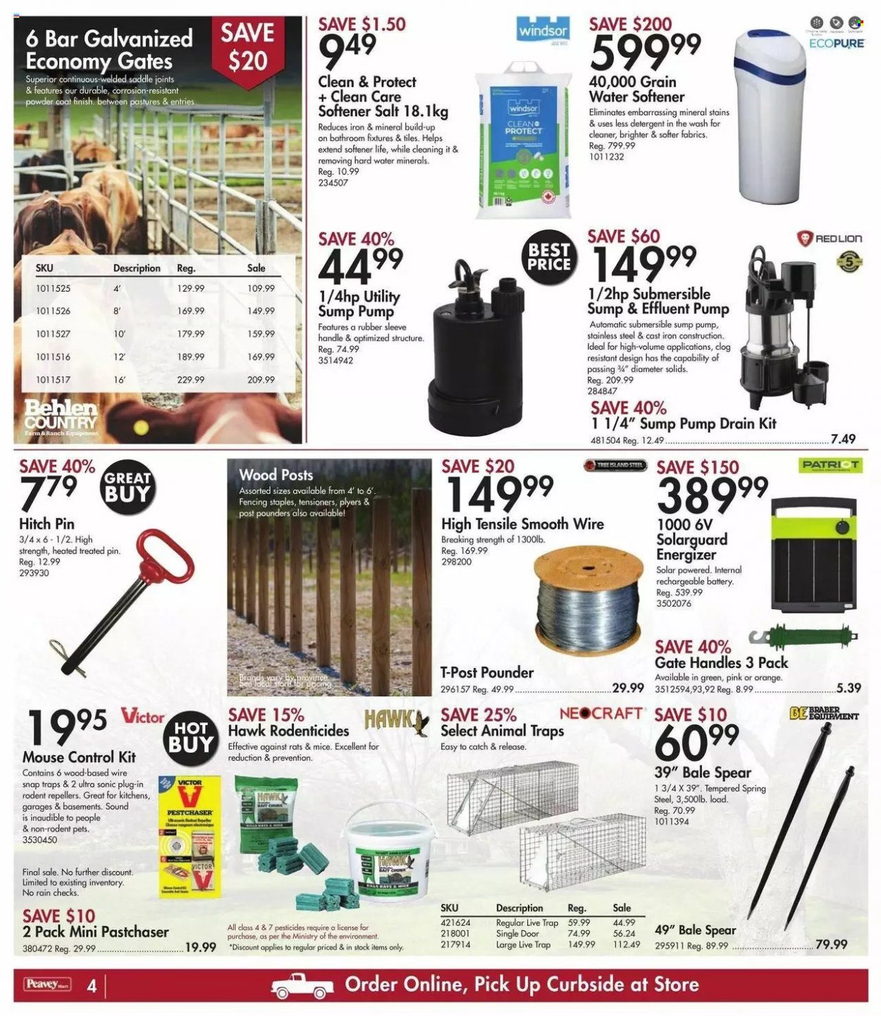thumbnail - Peavey Mart Flyer - October 01, 2021 - October 06, 2021 - Sales products - pin, eraser, rechargeable battery, mouse, Victor, water softener, pump, smooth wire, cleaner, Energizer. Page 5.
