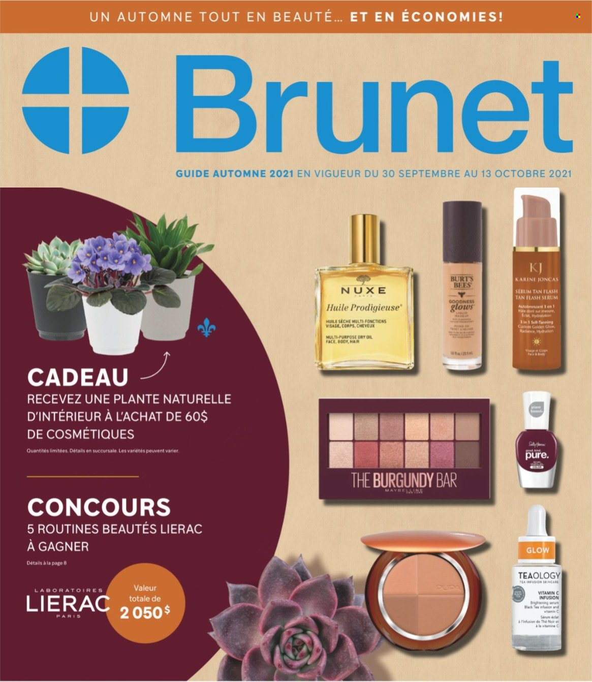 thumbnail - Circulaire Brunet - 30 Septembre 2021 - 13 Octobre 2021 - Produits soldés - Nuxe, sérum. Page 1.