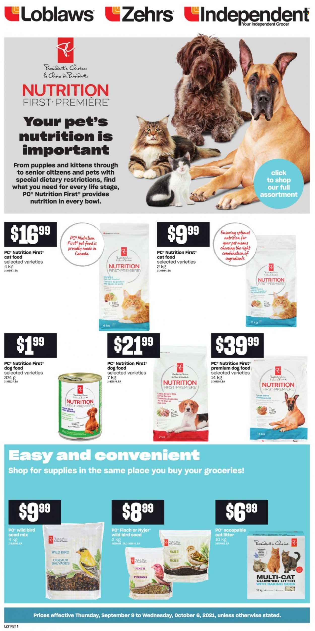 Loblaws flyer - September 09, 2021 - October 06, 2021. Page 1