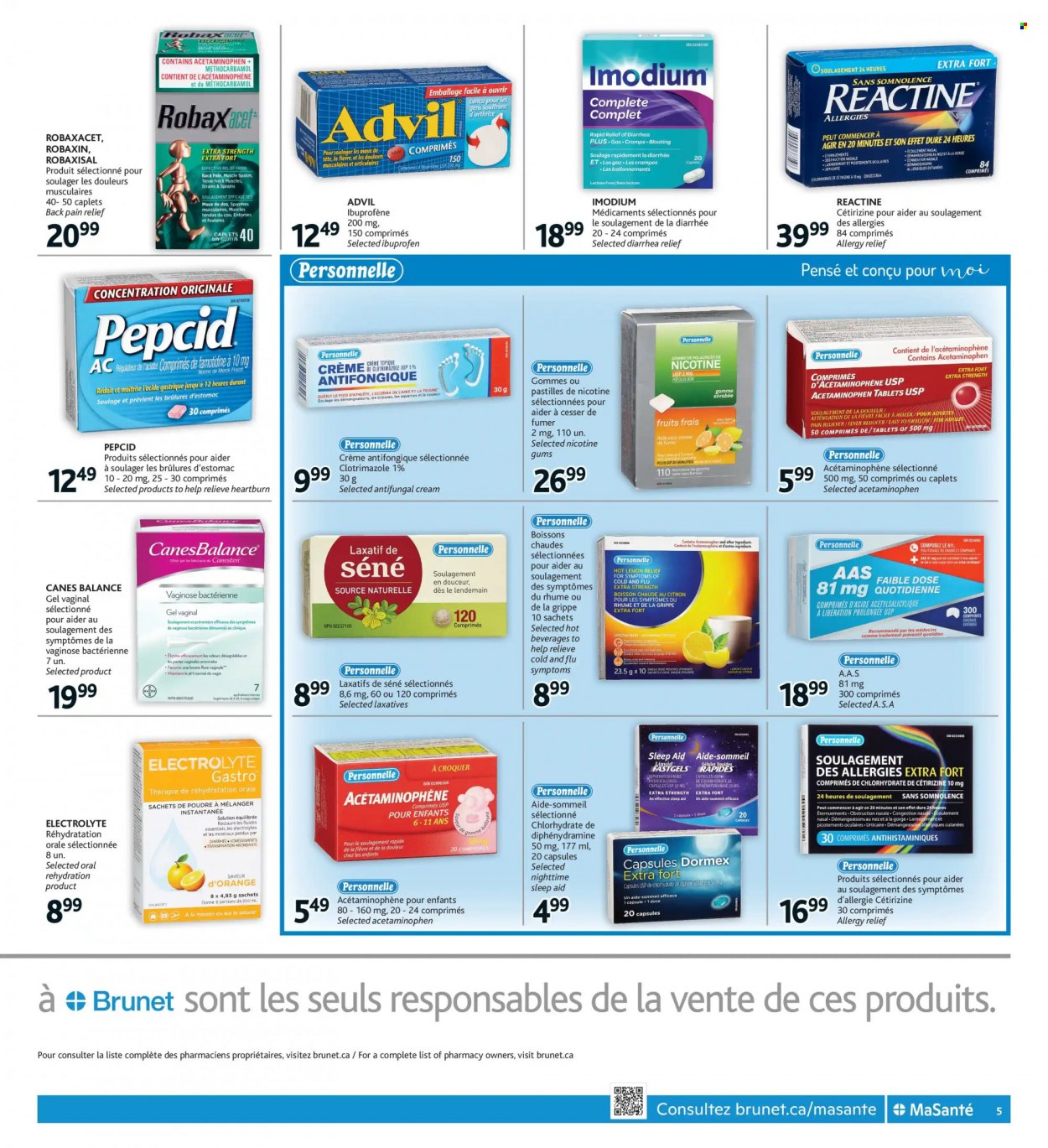 thumbnail - Brunet Flyer - October 07, 2021 - October 13, 2021 - Sales products - Clinique, pain relief, Ibuprofen, Advil Rapid, allergy relief, Imodium. Page 3.