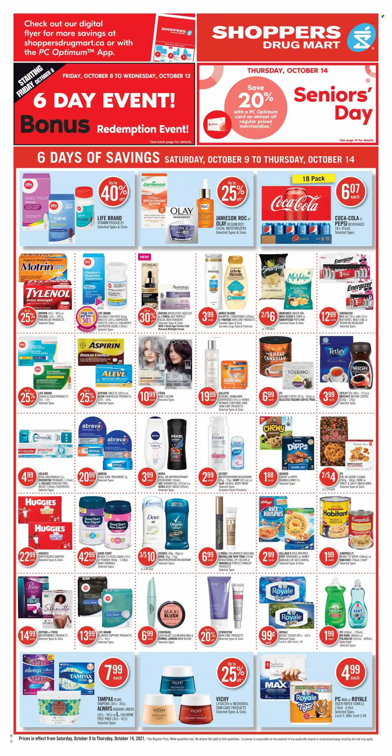 Shoppers Drug Mart flyer - October 09, 2021 - October 14, 2021. Page 1