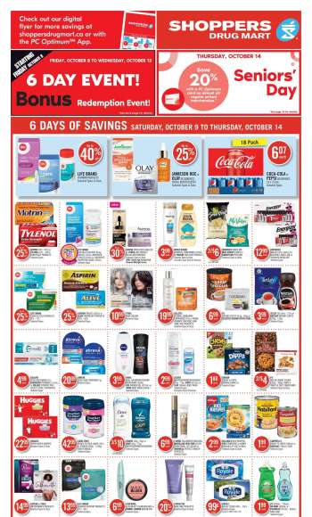 Circulaire Shoppers Drug Mart - 09 Octobre 2021 - 14 Octobre 2021.