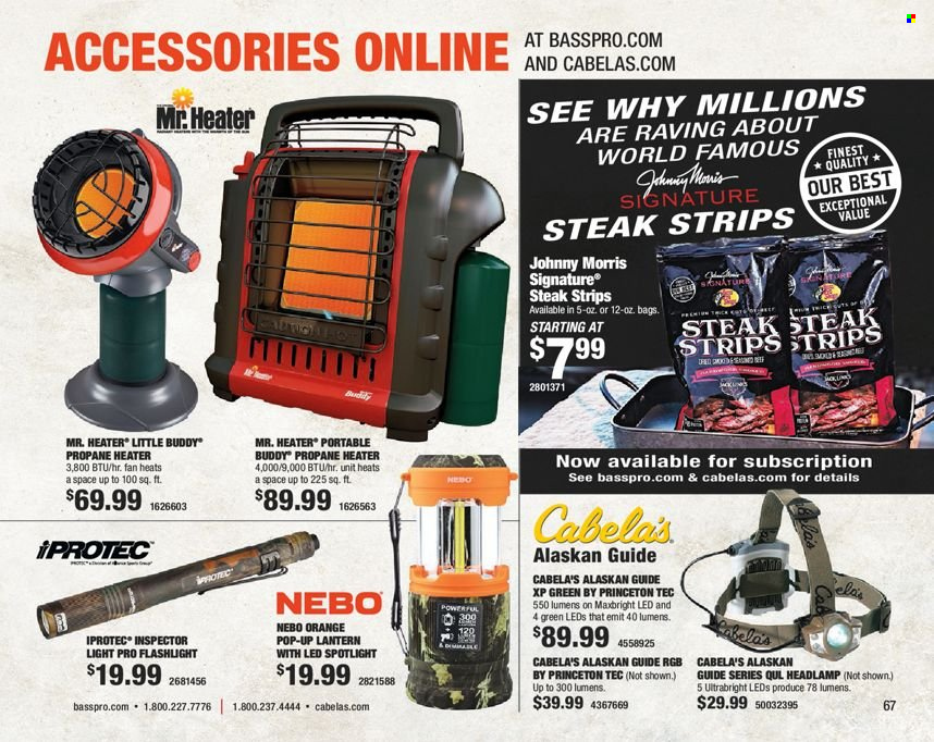 thumbnail - Bass Pro Shops Flyer - Sales products - headlamp. Page 67.
