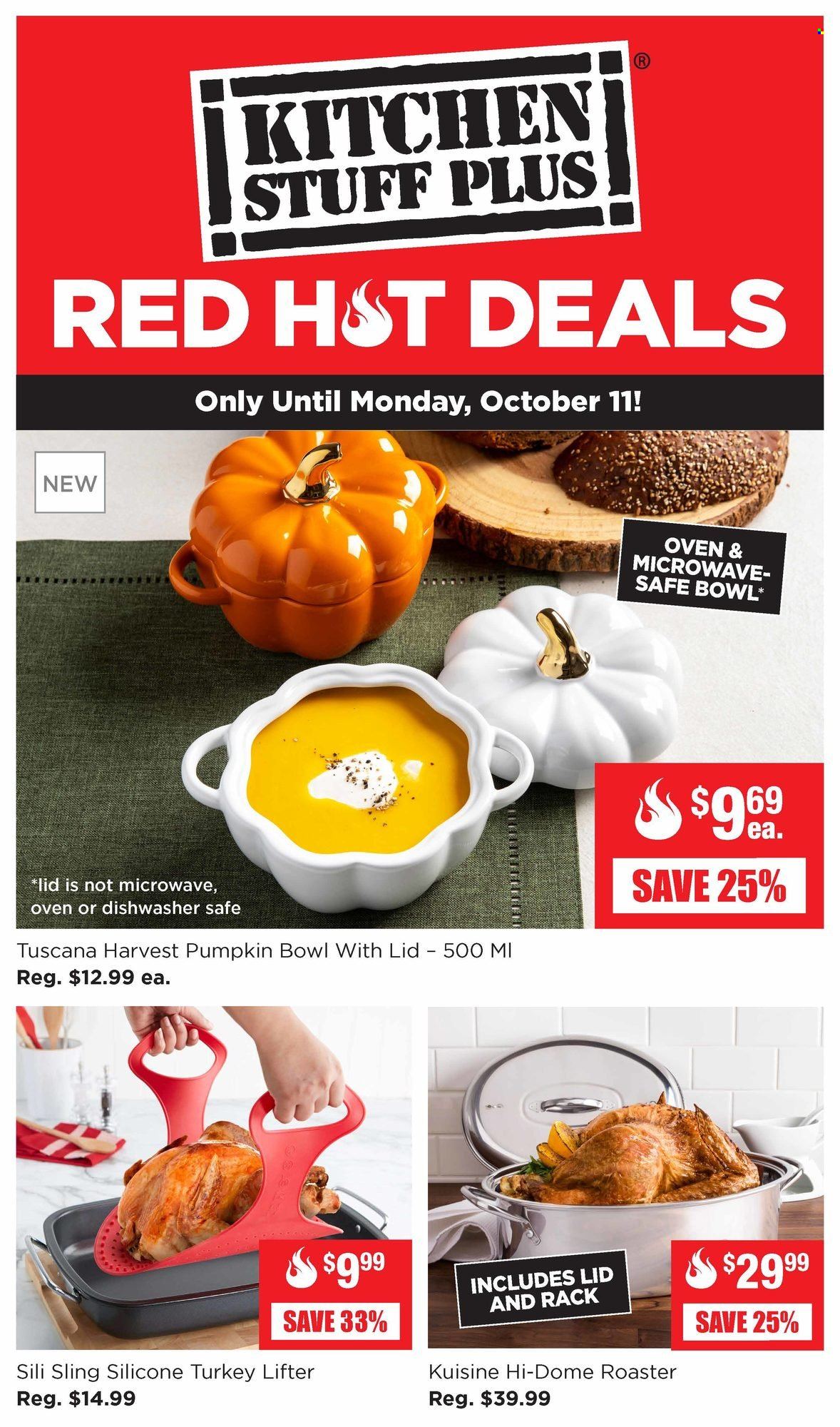thumbnail - Kitchen Stuff Plus Flyer - October 04, 2021 - October 11, 2021 - Sales products - roaster. Page 1.