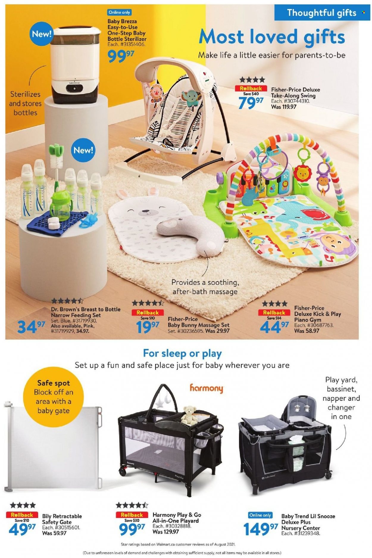 thumbnail - Walmart Flyer - October 14, 2021 - October 27, 2021 - Sales products - Dr. Brown's, Yard, play set, Fisher-Price. Page 3.
