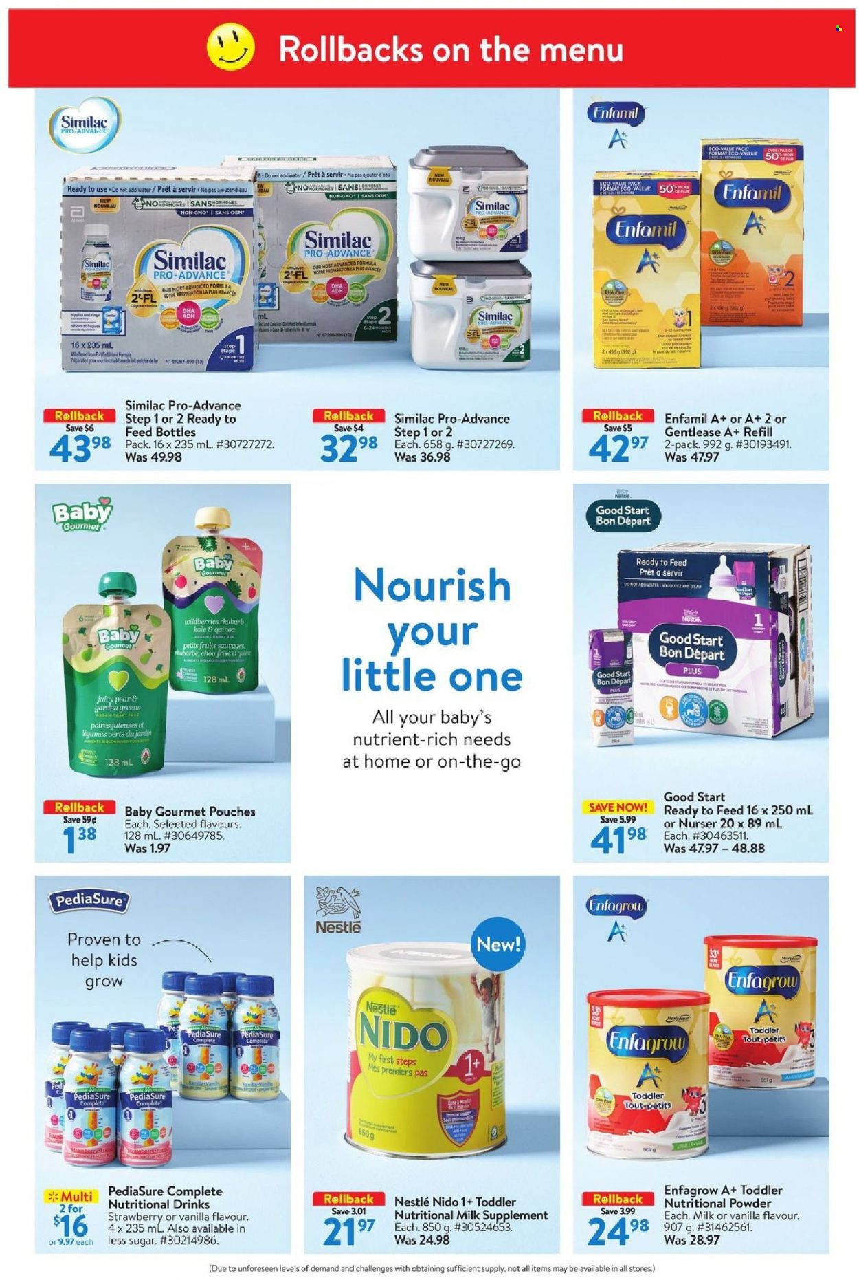 thumbnail - Walmart Flyer - October 14, 2021 - October 27, 2021 - Sales products - milk, Ego, Enfamil, Similac, Nestlé, quinoa. Page 4.