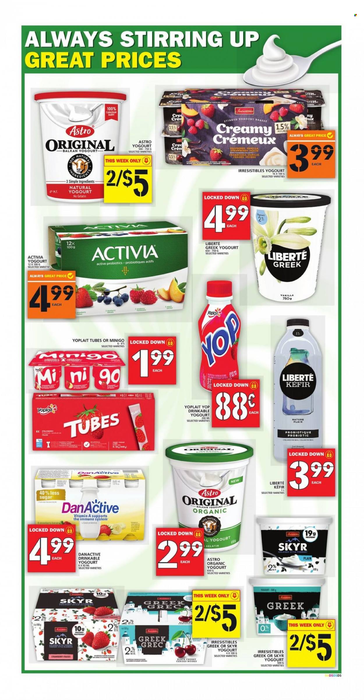 thumbnail - Food Basics Flyer - October 14, 2021 - October 20, 2021 - Sales products - cherries, Activia, Yoplait, kefir, gelatin, probiotics. Page 8.