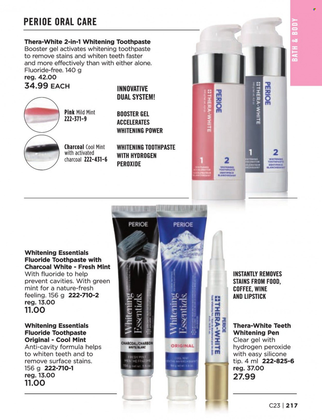 thumbnail - Avon Flyer - Sales products - toothpaste, lipstick, activated charcoal. Page 217.